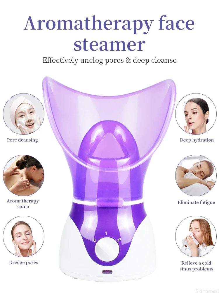Facial Steamer Ionic Hot Mist Facial Heating Sprayer Pore Cleaner Skin Moisturizing SPA Humidifier Atomizer Home Skin Care Tool